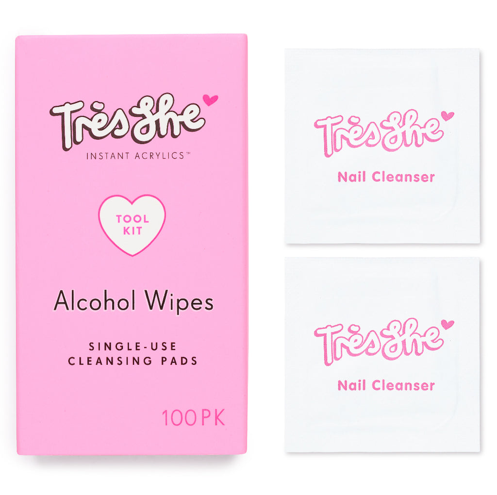 Tres She pack of 100 individually wrapped alcohol cleansing wipes